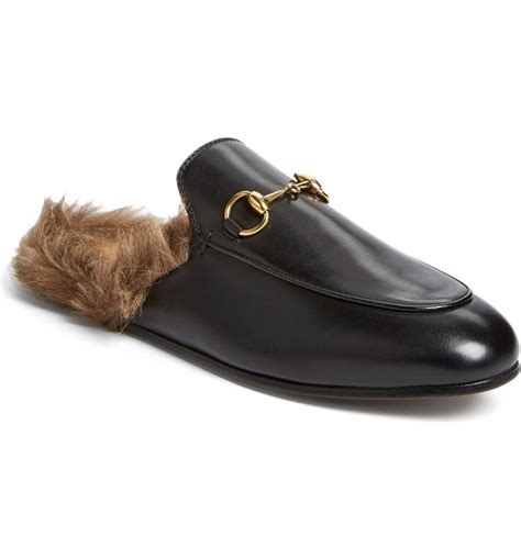 gucci princetown heeled mule|princetown genuine shearling loafer mule.